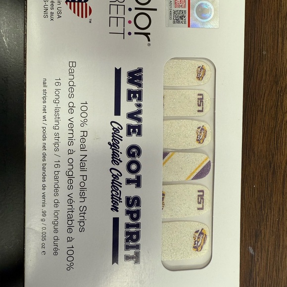 LSU Color Street Collegiate Collection Press-On Nails - Purple and Gold - Picture 2 of 3